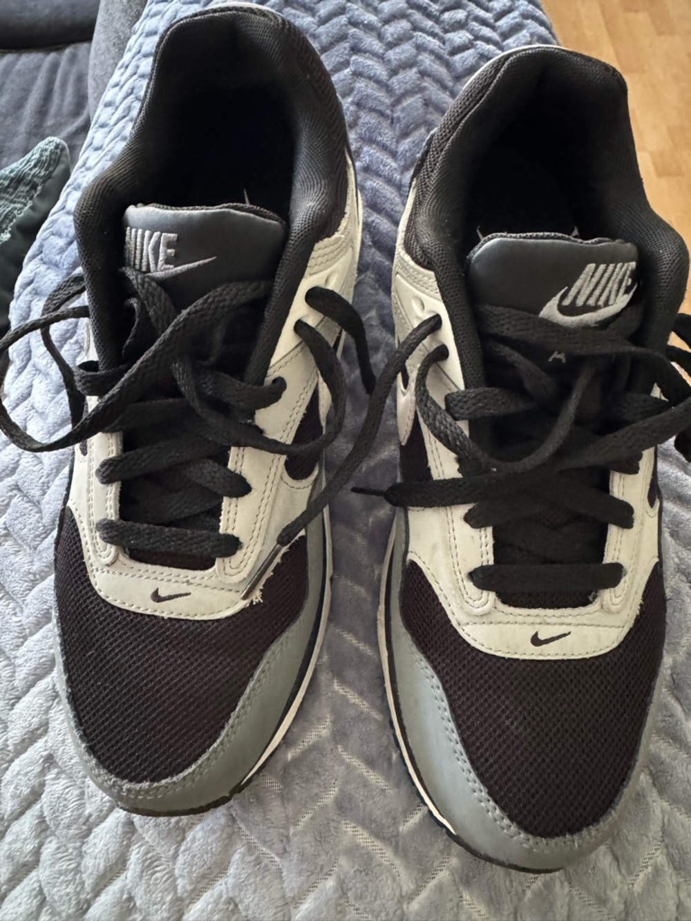 Nike Black, White and Gray Retro Running Shoes